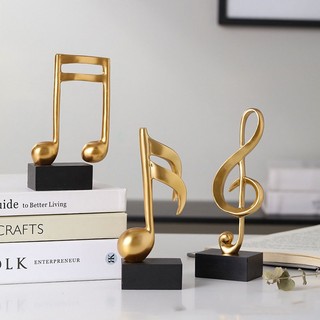 Tượng nốt nhạc khoá nhạc mạ vàng decor nhà cửa