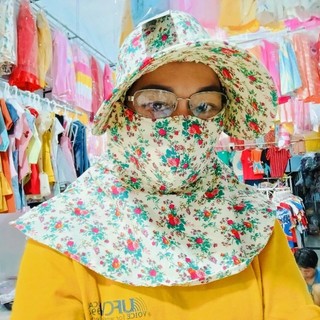 Nón khẩu trang vành lớn,vành nhỏ nhiều bông,2 mặt vải cotton cố định bằng miếng dán,vải đẹp