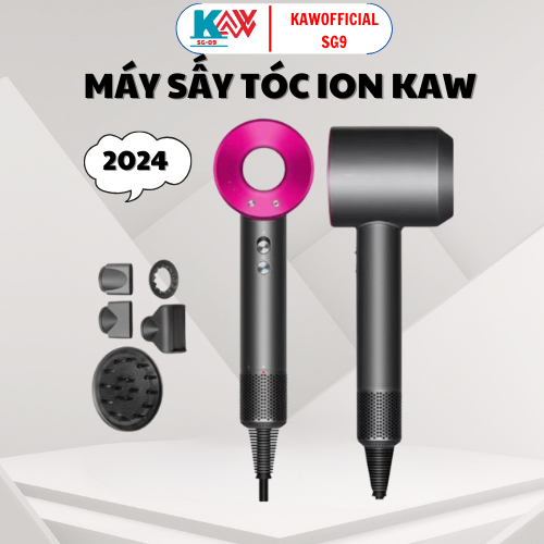 Máy Sấy Tóc KAW Tạo Kiểu Gấp Gọn, 2 Chiều Nóng Lạnh Công suất 1600W, bảo hành hành 12 tháng