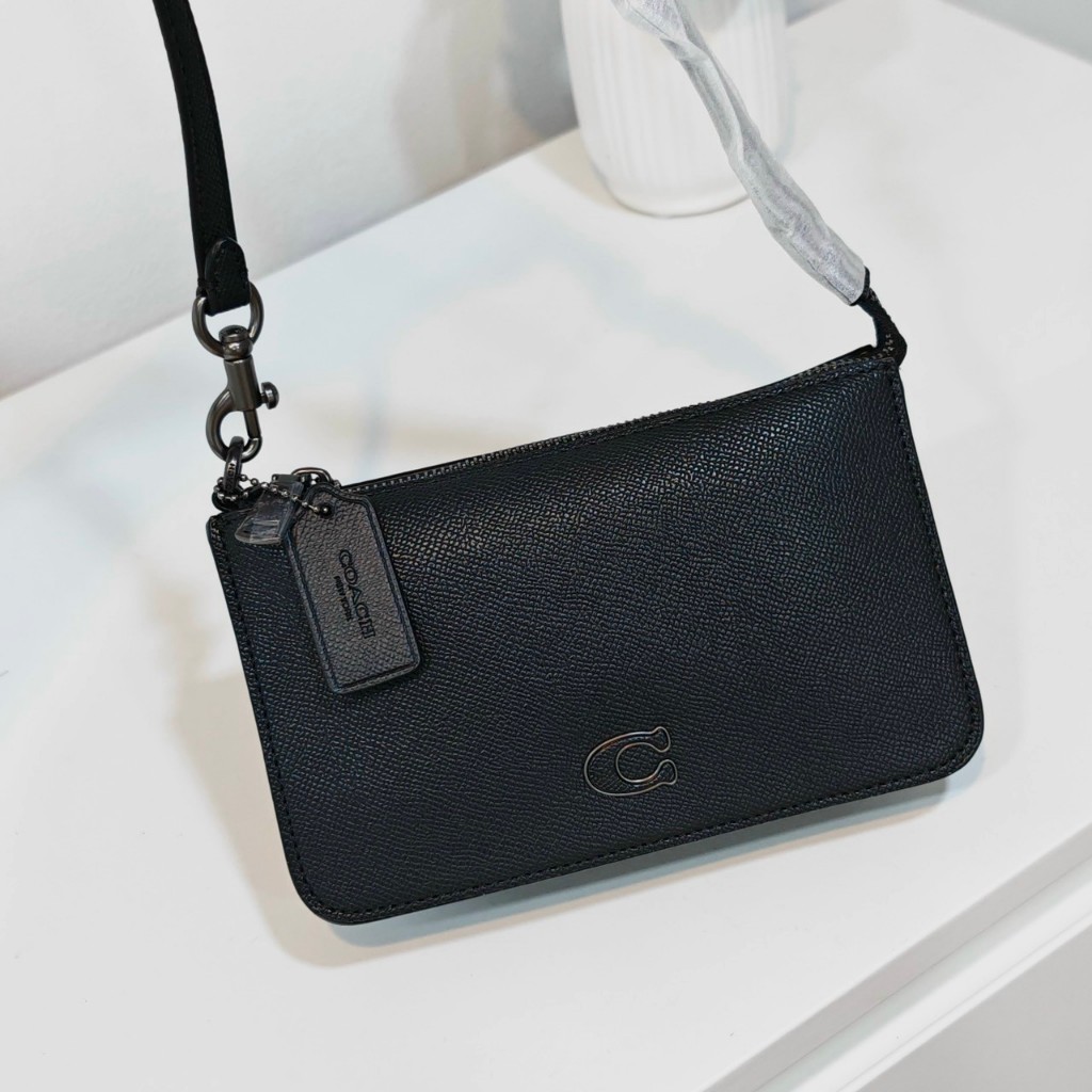 (Fullbox) Túi Cầm Tay COACH Pouch Bag Phom Chữ Nhật Phối Zip Nam Hiện Đại