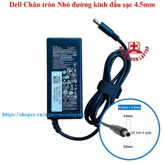 [SẠC ZIN] Sạc laptop dell 3,34A kim nhỏ 65W kích thước chân sạc Φ4.5×Φ3.0 New 100%