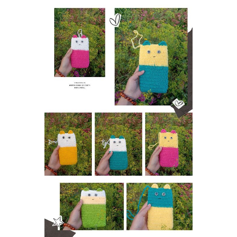 Túi đựng điện thoại hình chú mèo đáng yêu