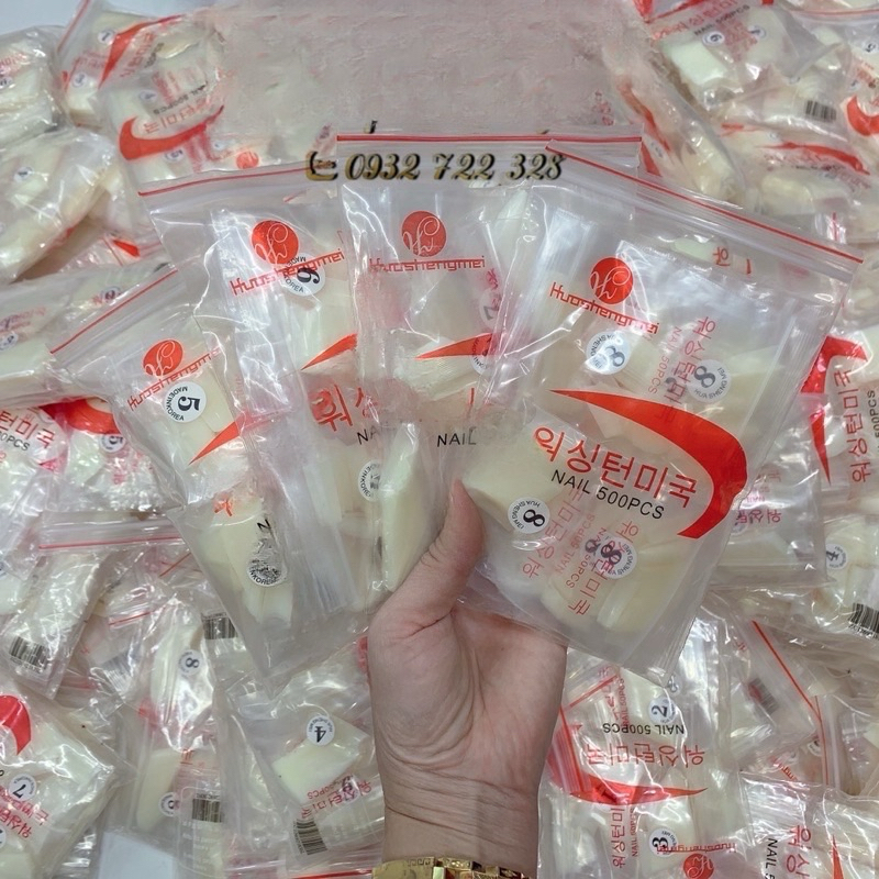 móng nối tiếp HSM lẻ size bịch 500 móng