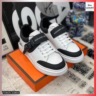Giày sneaker nam mcqin khóa cài cao cấp - giày nam alexangder đen trắng cao cấp