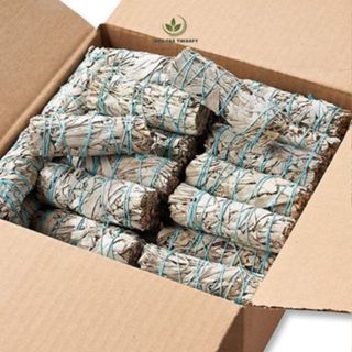 Giá sỉ- 10 bó xô thơm trắng xông nhà, xô thơm thanh tẩy size 10cm ~33g