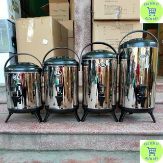 Bình ủ trà giữ nhiệt 6L 8L 10L 12L loại 1 xịn, Bình nước giữ nhiệt inox 304 có vòi chuyên dụng pha trà cao cấp