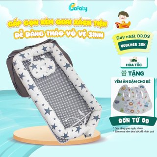 Đệm Ngủ Cho Bé Bafaby Gấp Gọn An Toàn Chống Giật Mình Cho Bé Ngủ Ngon Tặng Kèm Gối Chống Bẹp Đầu 358