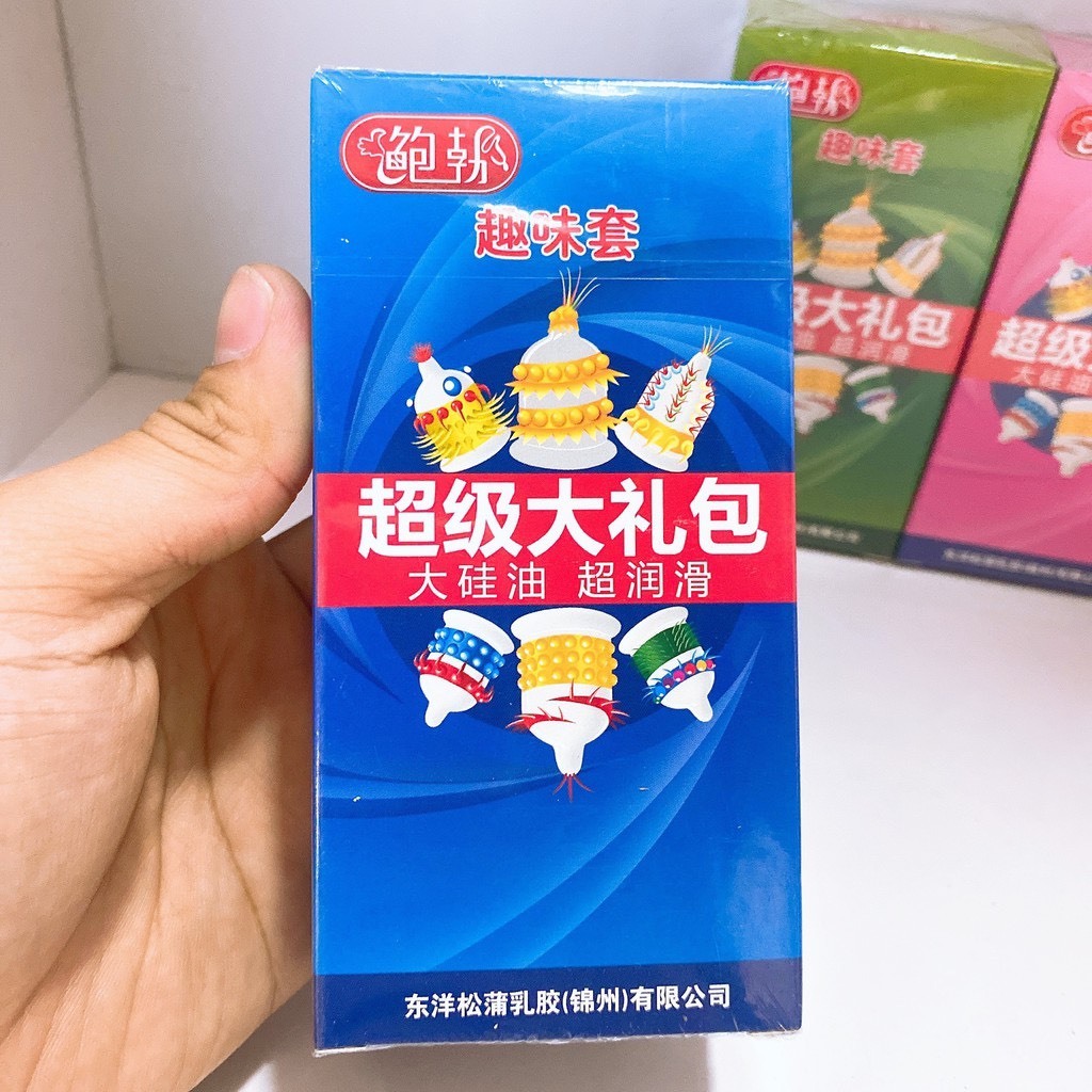 SU8 Bao Cao Su Bi Gân Gai  râu Cao Cấp Runbo Hộp 6 Chiếc