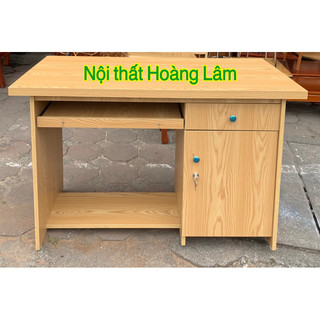 Bàn vi tính 1m có hộc tủ khóa