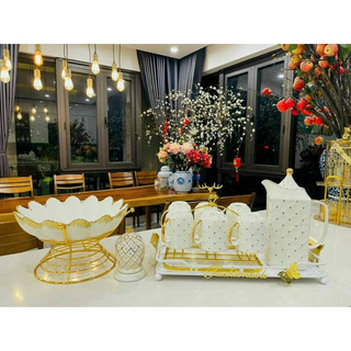Bộ ấm chén uống trà, Ấm chén decor cao cấp