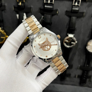 Đồng hồ nữ gucci mặt tròn dây kim loại máy quartz siz 28mm,38mm