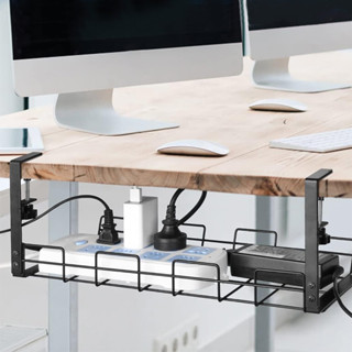 Giá đỡ treo Ổ cắm điện, dây điện KHÔNG CẦN ĐỤC LỖ - Máng treo dây điện dưới bàn tiện lợi cho Decor phòng bao chất