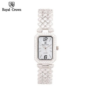  Đồng hồ nữ cao cấp Royal Crown 6316 Dây Đá Trắng  Đồng Hồ Nữ Authentic Full Box Luxury Diamond Watch 