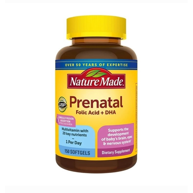Vitamin Bầu tổng hợp Prenatal Folic Acid +DHA 150v