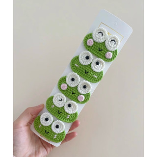 🐸 Kẹp tóc handmade bằng len hình Ếch xanh 🐸