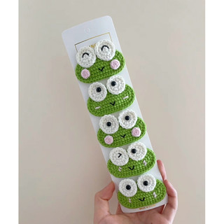 🐸 Kẹp tóc handmade bằng len hình Ếch xanh 🐸