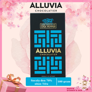 ALLUVIA | Socola đen 70% cacao vị Tiêu Phú Quốc đắng ít ngọt | Dark Chocolate Cina-pepper