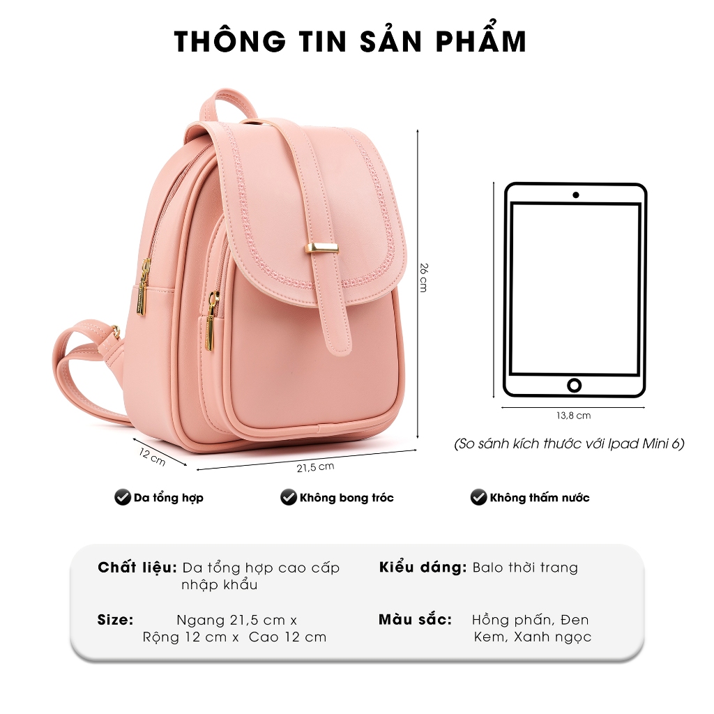 Balo da nữ MINI Bag thời trang cao cấp VACHINO-BG018