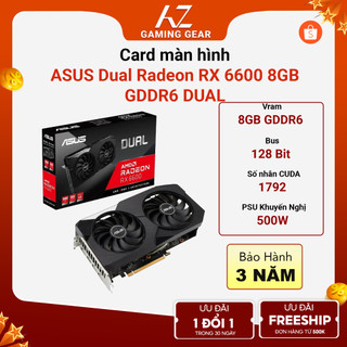 Card màn hình asus dual rx 6600 8gb