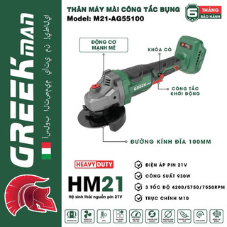 Thân Mài Pin Greekman 3 Cấp Tốc Độ Chân Pin Phổ Thông M21 động cơ brushless không chổi than