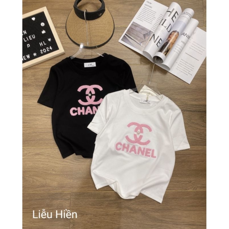 Áo phông chữ x xù đính ngọc hàng QC