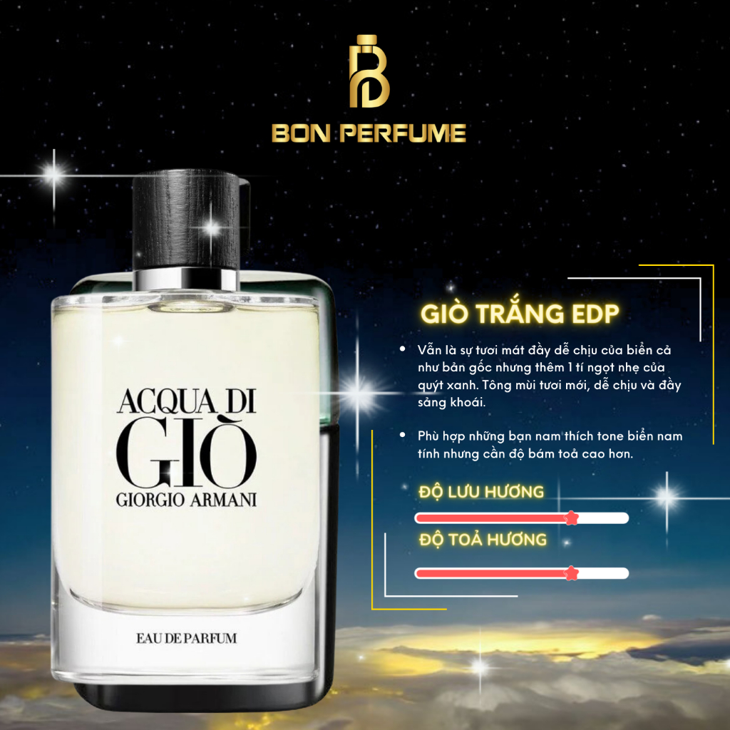 Nước hoa nam GIÒ TRẮNG EDT/ EDP 10ml