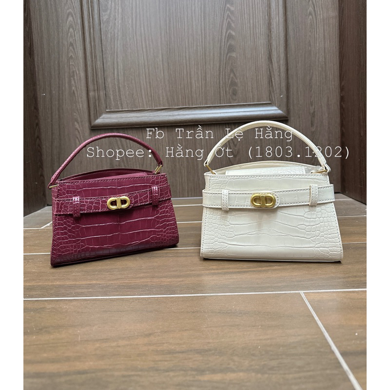 Túi xách Da Togo & Da Trơn nắp nam châm size 20cm mini Ko hộp