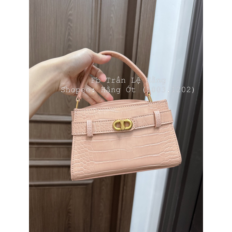 Túi xách Da Togo & Da Trơn nắp nam châm size 20cm mini Ko hộp