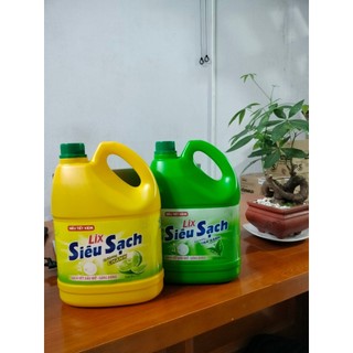 Nước rửa chén siêu sạch lix can 3,6kg chanh/trà
