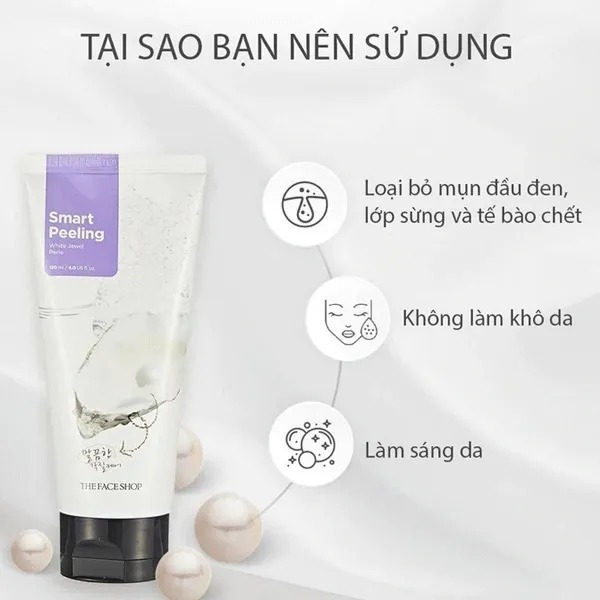 Combo 2 Mặt Nạ Kỳ Trắng Sáng Da THE FACE SHOP Smart Peeling White Jewel 120ml