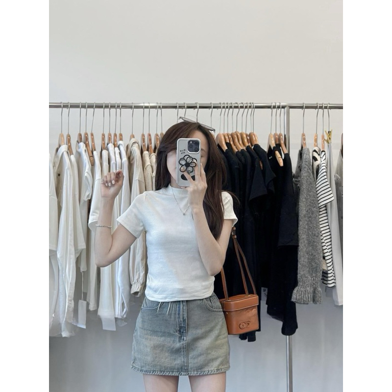 Áo thun body trơn chất díp co dãn dáng basic -SinNa