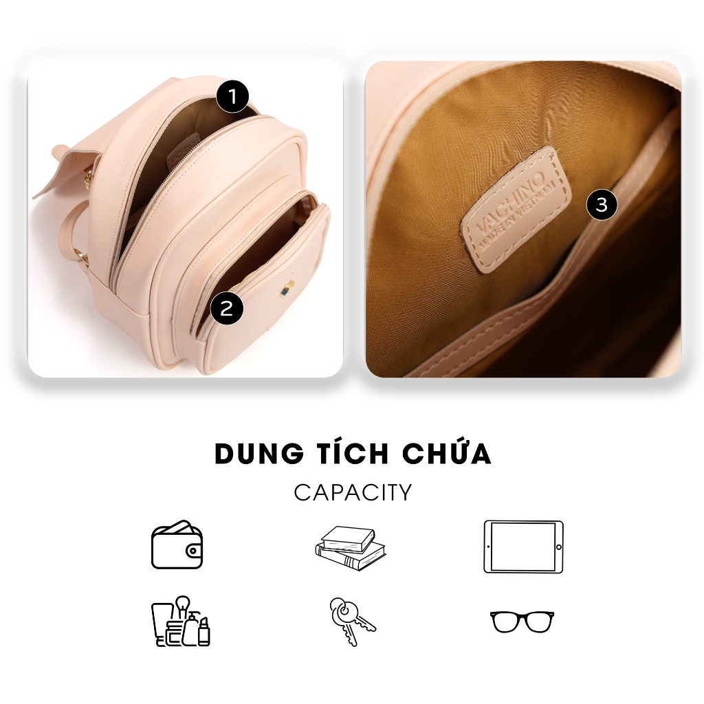 Balo da nữ MINI Bag thời trang cao cấp VACHINO-BG018