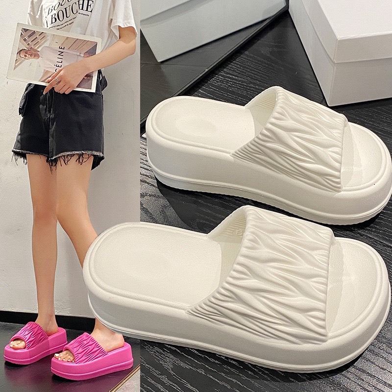 Dép Bánh Mì Đế cao 6,5 Cm Êm Chân Thời Trang Sang Trọng