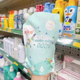 Nước giặt xả aiko an toàn cho bé dạng túi 450ml