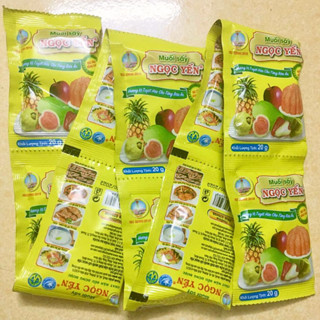 Dây 10 Gói Muối sấy Ngọc Yến 20G - Muối chấm hoa quả ngon (MUA 2 DÂY TẶNG 1 GÓI MUỐI SẤY NHƯ Ý 100G)