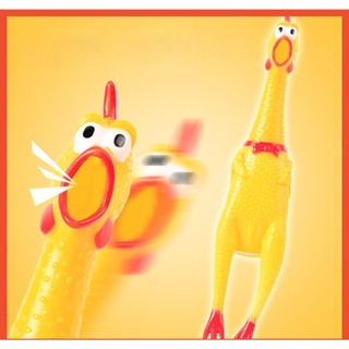 Đồ chơi chú gà la hét Gà Bóp Biết Kêu Shrilling Chicken cao su bóp mềm - Đồ Chơi Chó Mèo thú cưng