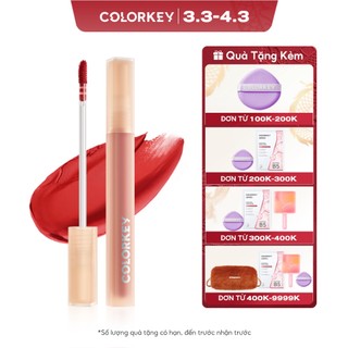Son COLORKEY Watery Tint Không Dính Cốc Siêu Mịn Môi Nhiều Màu Sắc Thời Thượng 1.8g
