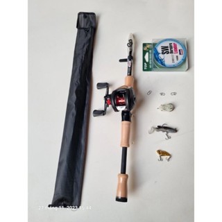  Bộ cần câu lure máy ngang đứng rút gọn Bone tặng kèm phụ kiện 