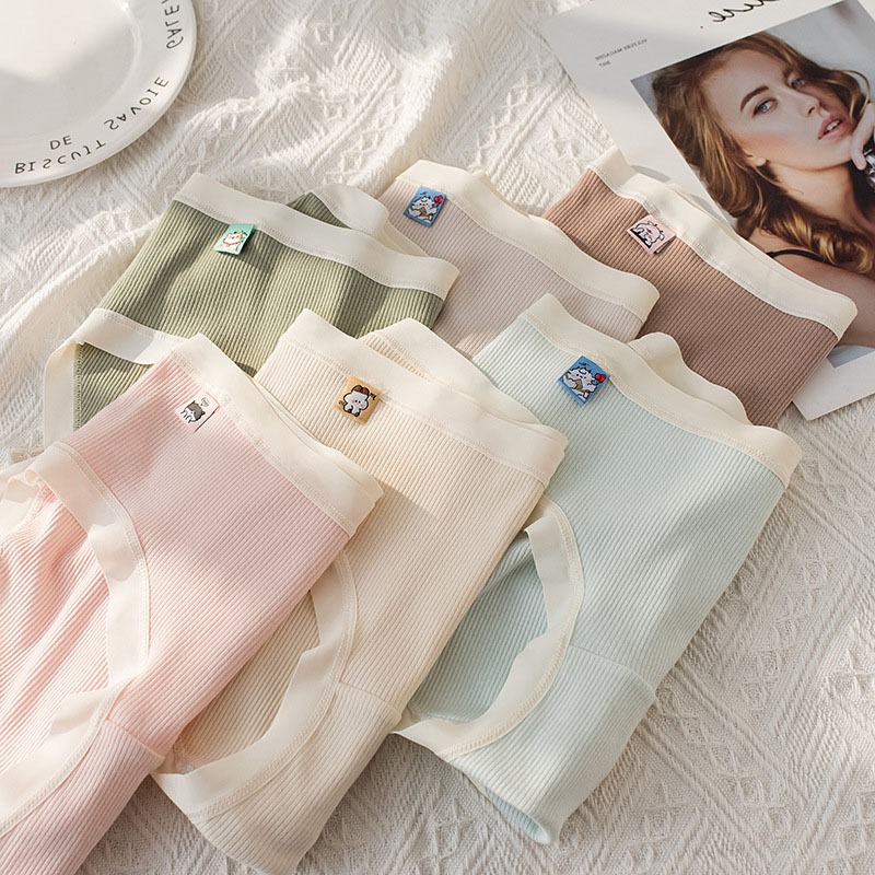 Quần lót nữ, quần lót cotton thoáng mát co giãn viền ren đính nơ xinh 05