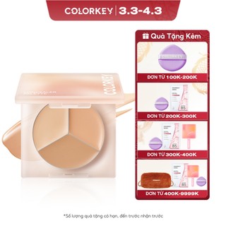 Bảng Kem Che Khuyết Điểm COLORKEY 3 Màu Tinh Tế 3.9g