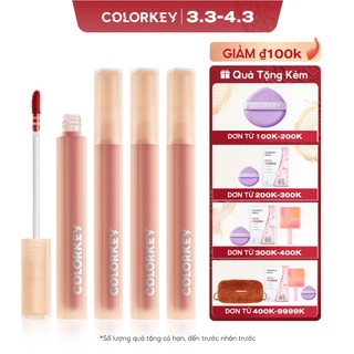 Set 4 thỏi son COLORKEY Watery Tint Không Dính Cốc 1.8g màu R300 O302 P307 & O308