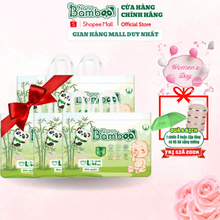 Combo 5 bịch tã/bỉm quần nano bamboo sợi tre m/l/xl/xxl tiết kiệm 180k kèm quà tặng