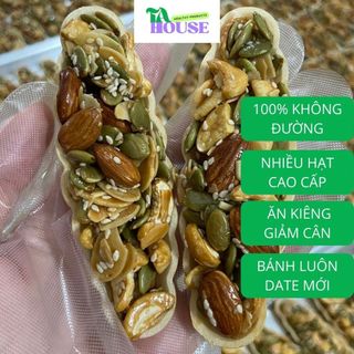 Bánh thuyền mix hạt, bánh hạt dinh dưỡng TA House, bánh ăn kiêng, ăn vặt, hỗ trợ giảm cân [nhiều hạt, không đường]