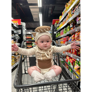 Body bánh mì kèm mũ cho bé 3-12kg HÀNG ĐẸP LOẠI 1 chất cotton co giãn 4c bodysuit kèm mũ cho bé