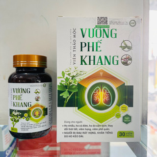  Viên thảo mộc Vương Phế Khang  XUYÊN TÂM LIÊN  - 30 viên - hỗ trợ bổ phế giảm ho tiêu đờm sổ mũi ngạt mũi đau họng 