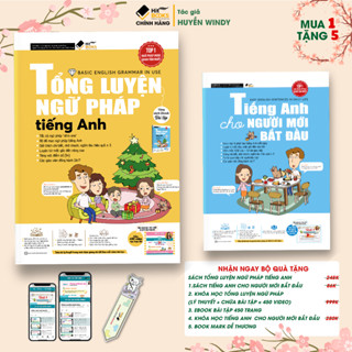 Sách Combo Tổng luyện ngữ pháp và Tự học tiếng anh cho người mới bắt đầu HITBOOKS (TẶNG KÈM KHOÁ HỌC)