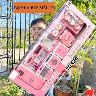 Đồ chơi nhà bếp màu hồng siêu to giành cho bé gái