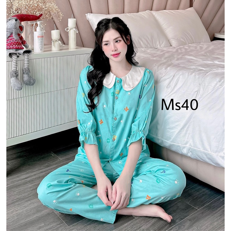 đồ bộ mặc nhà , chất liệu thô kate mềm