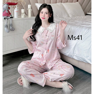 đồ bộ mặc nhà , chất liệu thô kate mềm