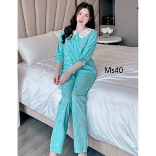 đồ bộ mặc nhà , chất liệu thô kate mềm